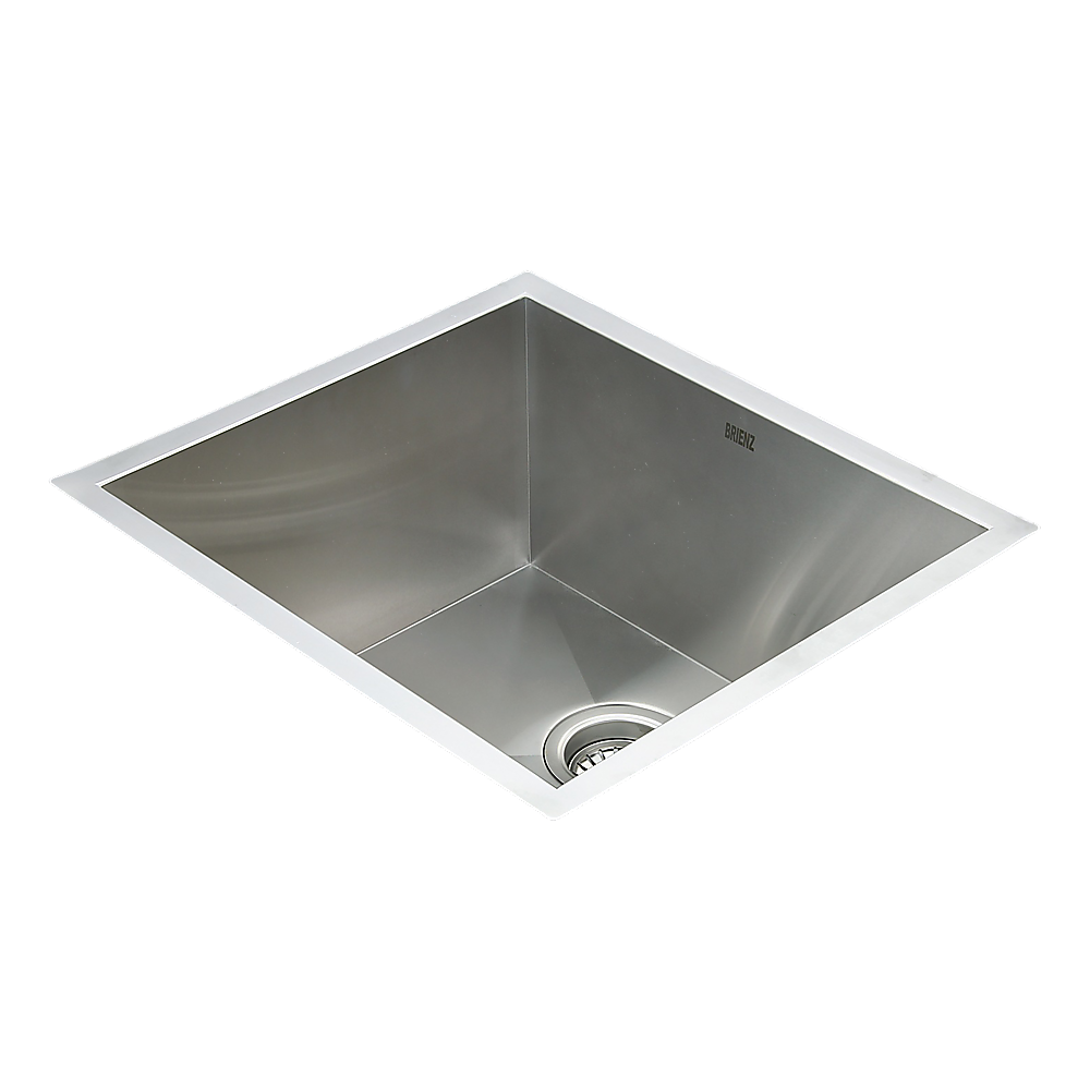 510x450mm Handmade Stainless Steel Undermount / Topmount Kitchen Laundry Sink with Waste V63-819503