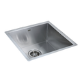 440x440mm Handmade Stainless Steel Undermount / Topmount Kitchen Laundry Sink with Waste V63-819513