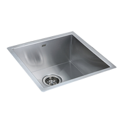 440x440mm Handmade Stainless Steel Undermount / Topmount Kitchen Laundry Sink with Waste V63-819513