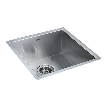 440x440mm Handmade Stainless Steel Undermount / Topmount Kitchen Laundry Sink with Waste V63-819513