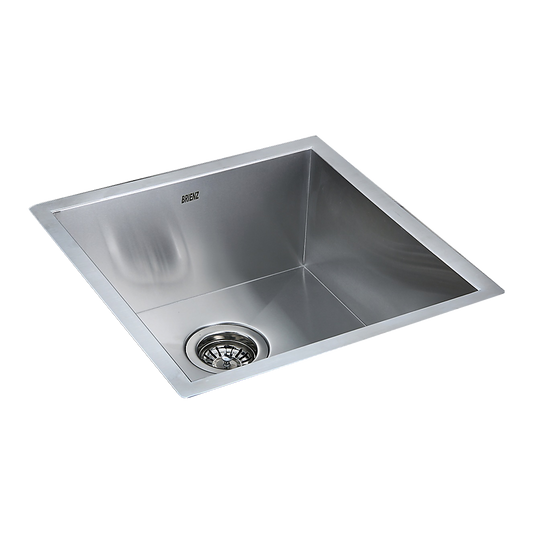 440x440mm Handmade Stainless Steel Undermount / Topmount Kitchen Laundry Sink with Waste V63-819513