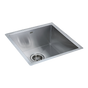 440x440mm Handmade Stainless Steel Undermount / Topmount Kitchen Laundry Sink with Waste V63-819513