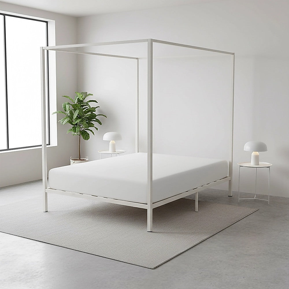 Cream Queen Four Poster Bed Frame