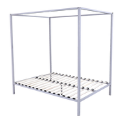 Cream Queen Four Poster Bed Frame
