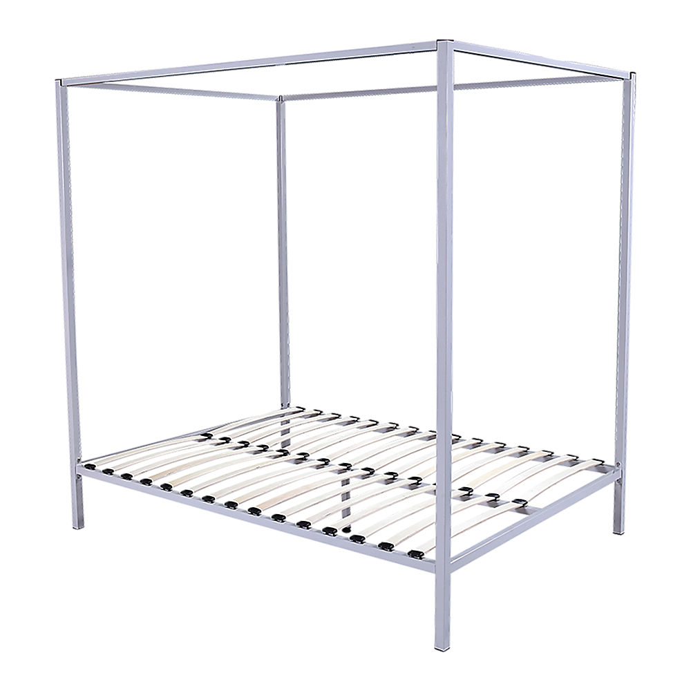 Cream Queen Four Poster Bed Frame