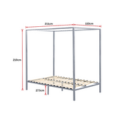 Cream Queen Four Poster Bed Frame
