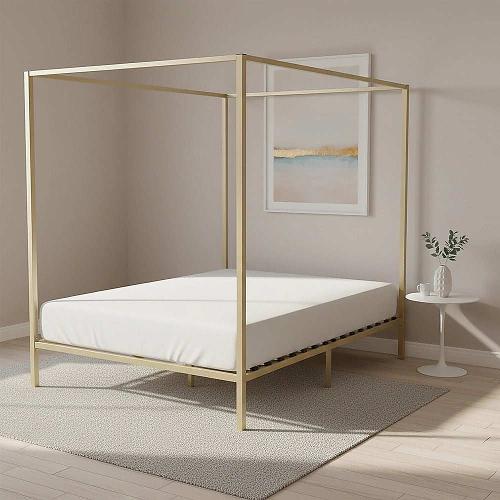 Gold Queen Four Poster Bed Frame