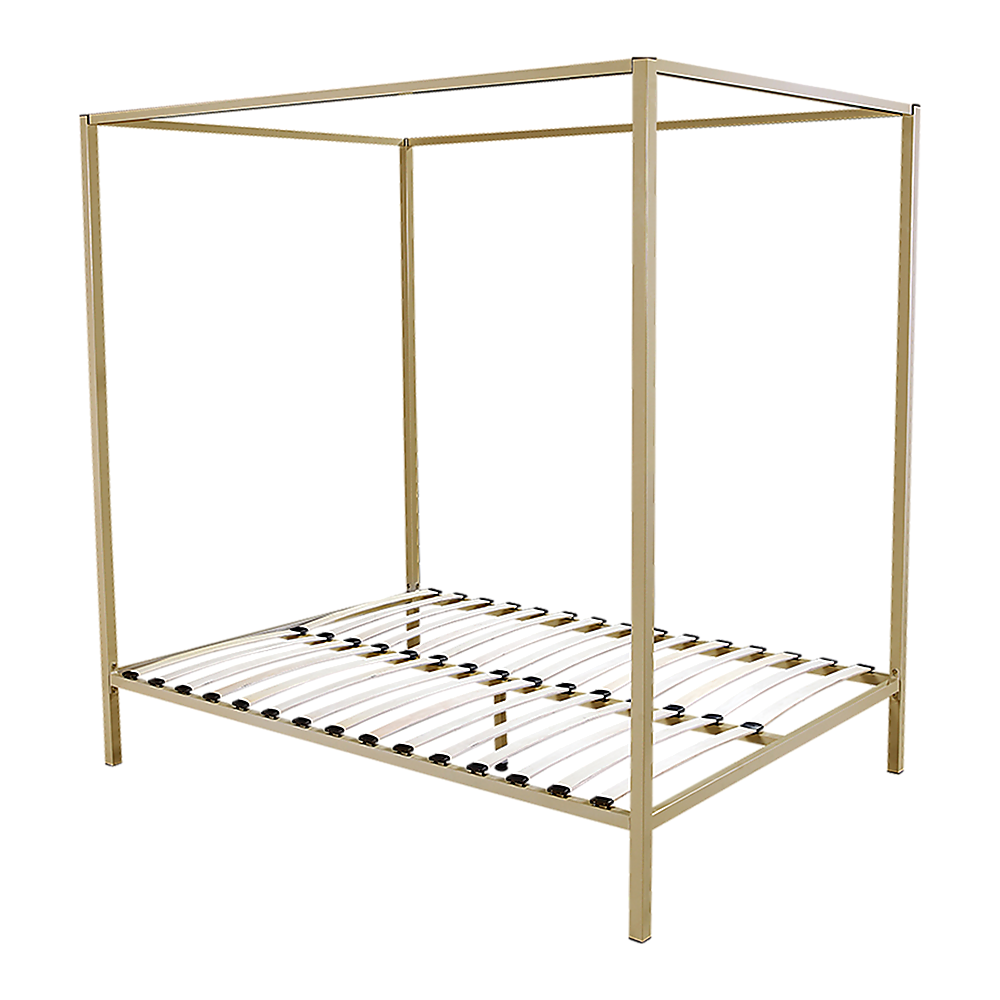 Gold Queen Four Poster Bed Frame