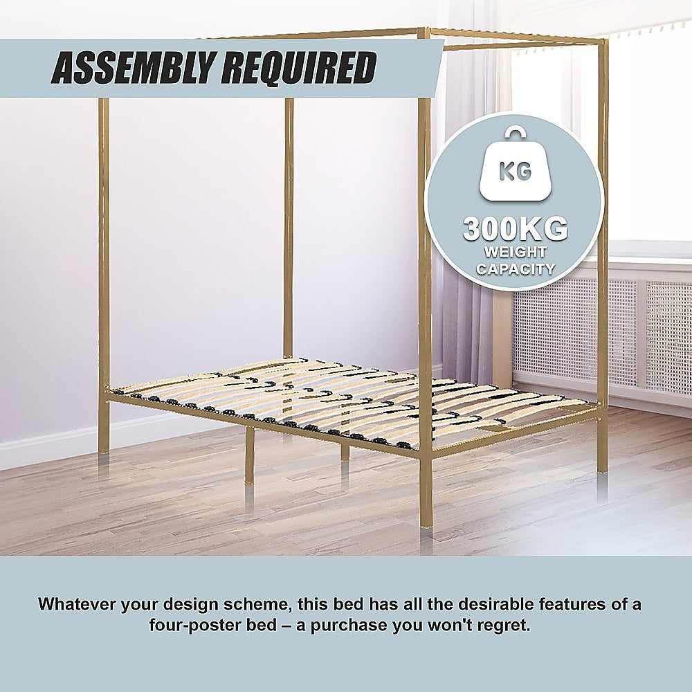 4 Four Poster Queen Bed Frame V63-819533