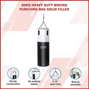 30kg Heavy Duty Boxing Punching Bag Solid Filled V63-819903
