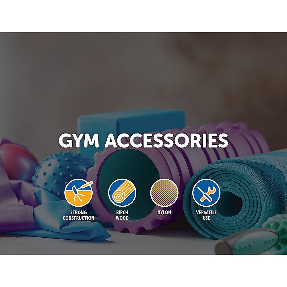 Birch Wood Gymnastic Rings with Adjustable Straps - Strength & Calisthenics Training V63-819913
