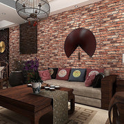 10m 3D Red Brick Print Theme Wallpaper V63-819943