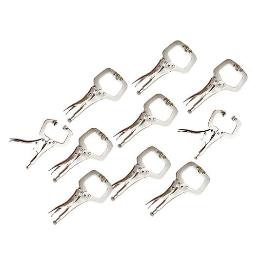 10pc Heavy Duty Steel C-Clamps 6" Mig Welding Locking Plier Vice Grip V63-820153