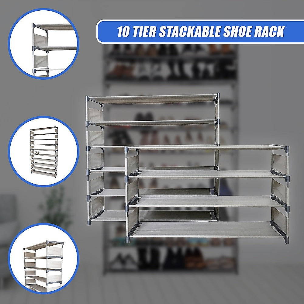 50 Pairs 10 Tiers Shoe Rack V63-820163