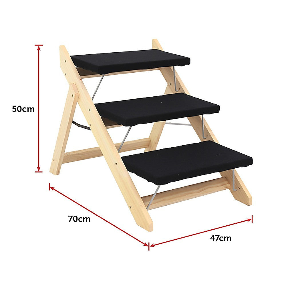 3 Steps Portable Dog Cat Pet Stairs V63-820173