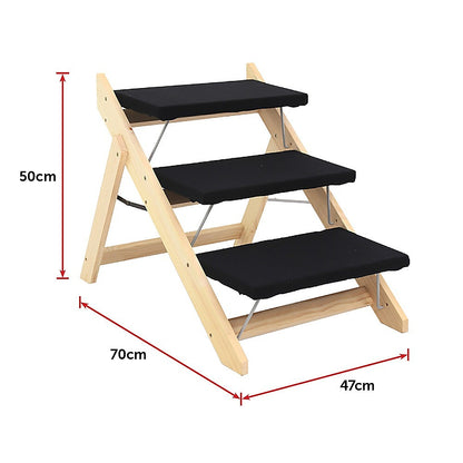 3 Steps Portable Dog Cat Pet Stairs V63-820173
