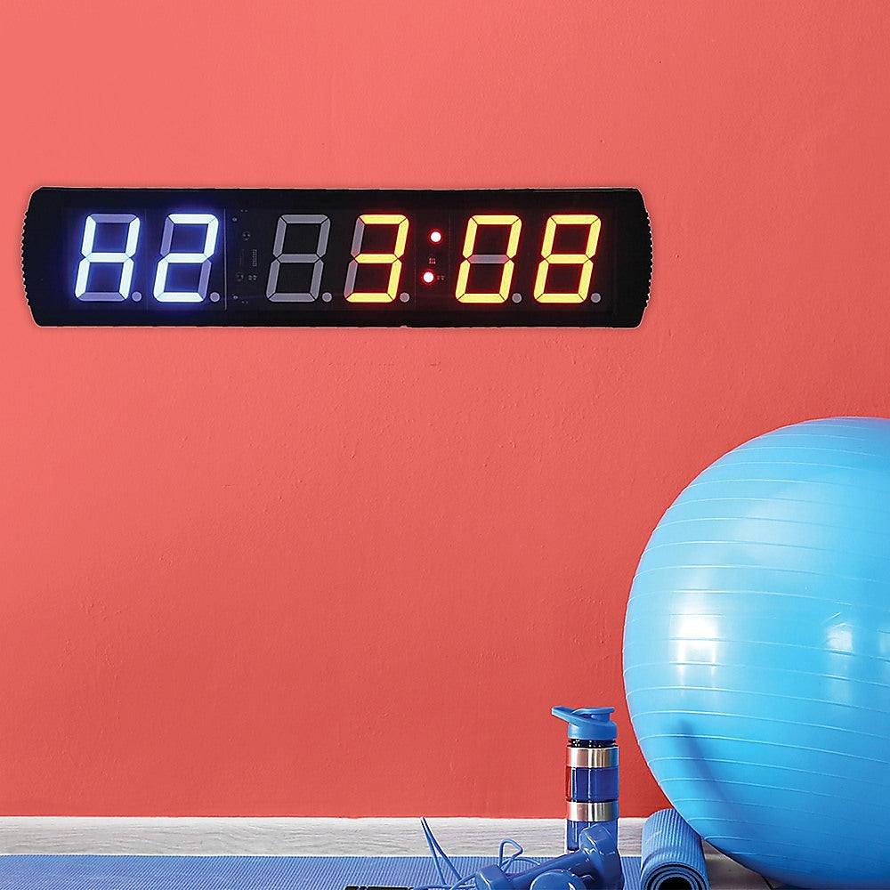 6 Digit Digital Timer Interval Fitness Clock LED Gym Display V63-820533