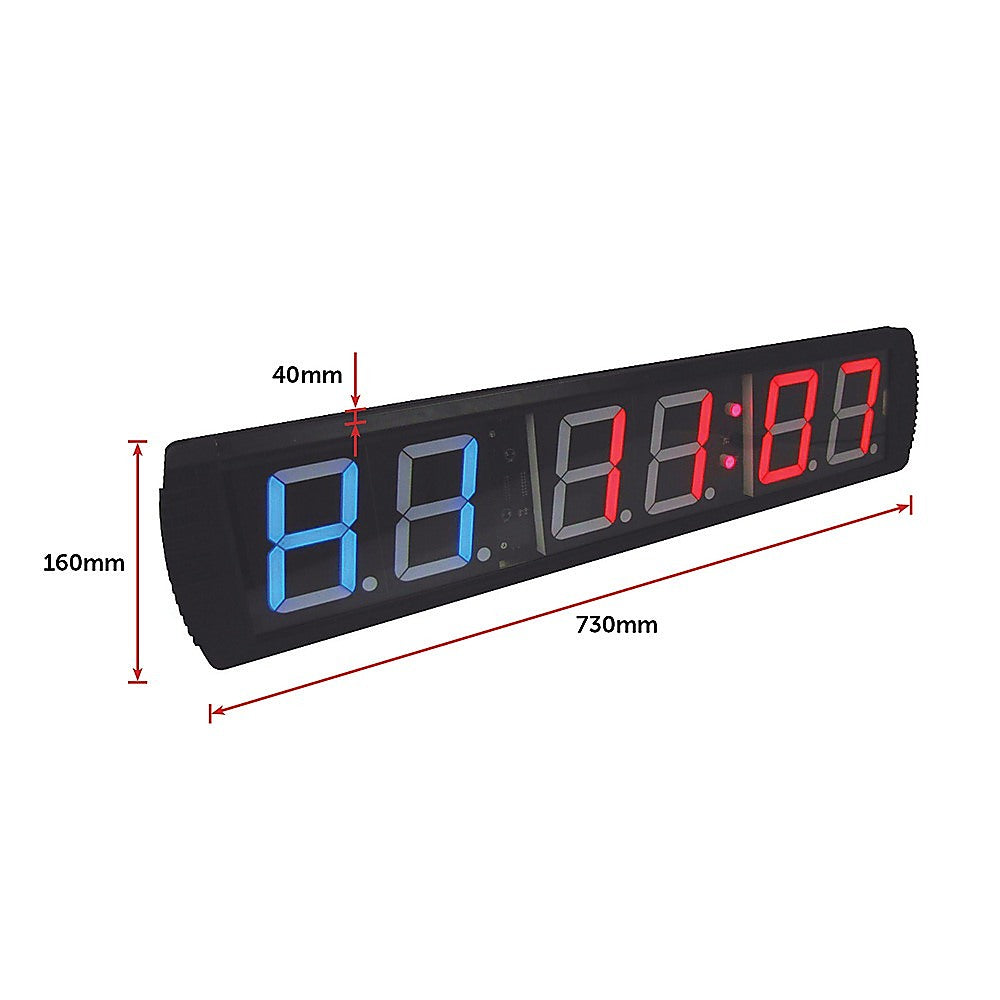 6 Digit Digital Timer Interval Fitness Clock LED Gym Display V63-820533