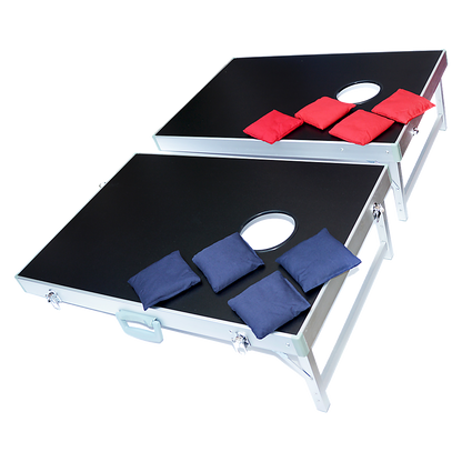 Bean Bag Toss Cornhole Game Set Aluminium Frame Portable Design V63-821073