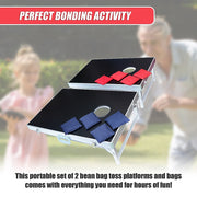 Bean Bag Toss Cornhole Game Set Aluminium Frame Portable Design V63-821073