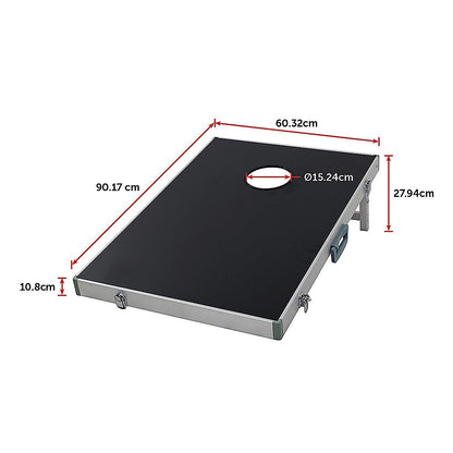 Bean Bag Toss Cornhole Game Set Aluminium Frame Portable Design V63-821073