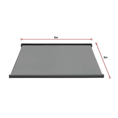 5.0m x 3.0m Retractable Folding Arm Awning Heavy Duty Full Cassette Motorised V63-821243