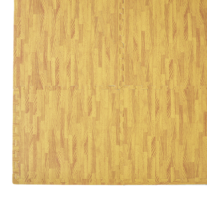 12 Tile EVA Interlocking Gym Floor Mats Wood Colour for Home Yoga V63-821293