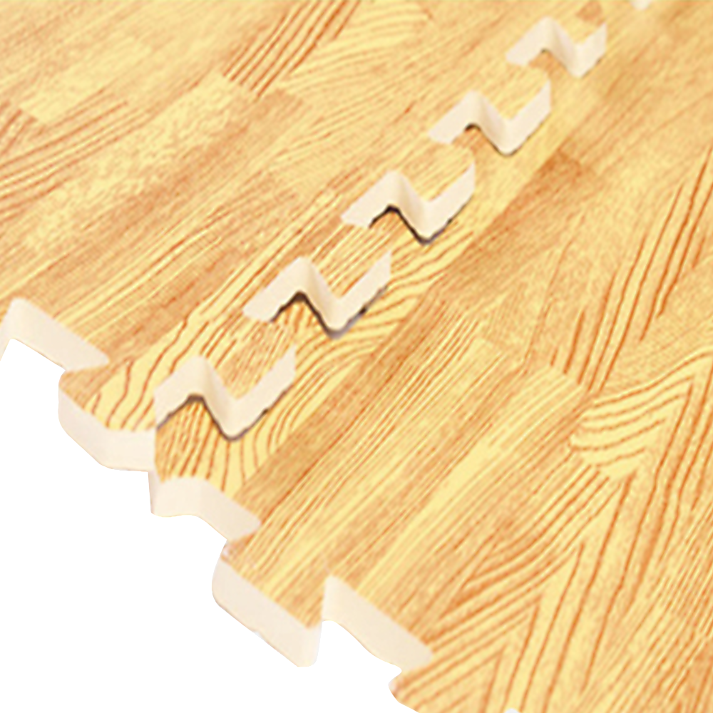 12 Tile EVA Interlocking Gym Floor Mats Wood Colour for Home Yoga V63-821293