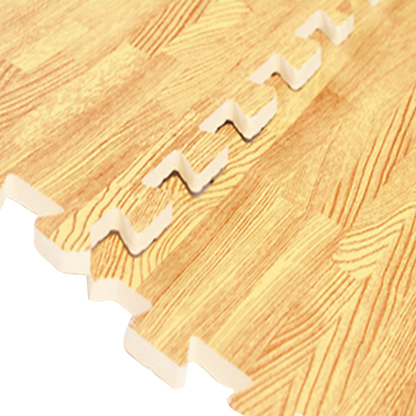 12 Tile EVA Interlocking Gym Floor Mats Wood Colour for Home Yoga V63-821293