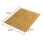 12 Tile EVA Interlocking Gym Floor Mats Wood Colour for Home Yoga V63-821293