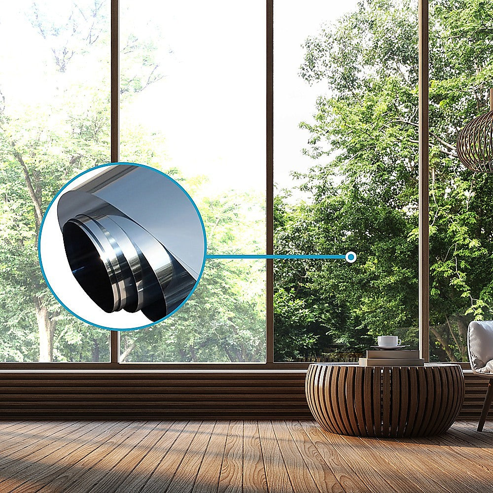 One Way Mirror Privacy Reflection Window Tint Film STOP HEAT 24Ft x 2Ft V63-821303