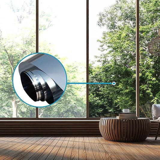 One Way Mirror Privacy Reflection Window Tint Film STOP HEAT 24Ft x 2Ft V63-821303