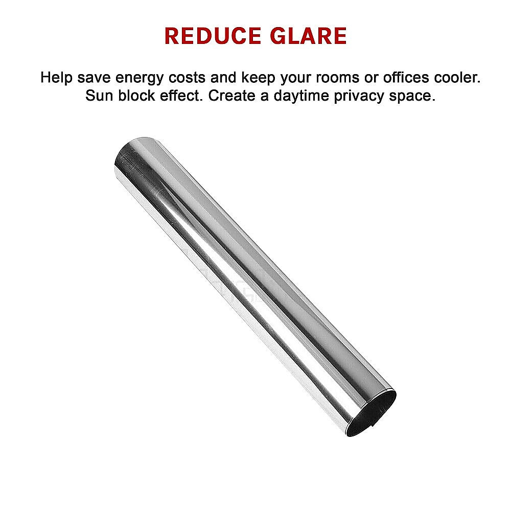 One Way Mirror Privacy Reflection Window Tint Film STOP HEAT 24Ft x 2Ft V63-821303