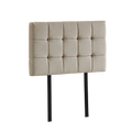Linen Fabric Single Bed Deluxe Headboard Bedhead - Beige V63-821373