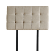 Linen Fabric Single Bed Deluxe Headboard Bedhead - Beige V63-821373