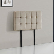 Linen Fabric Single Bed Deluxe Headboard Bedhead - Beige V63-821373