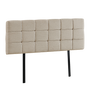 Linen Fabric Queen Bed Deluxe Headboard Bedhead - Beige V63-821393