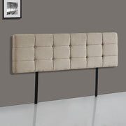 Linen Fabric King Bed Deluxe Headboard Bedhead - Beige V63-821403