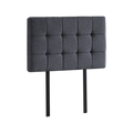 Linen Fabric Single Bed Deluxe Headboard Bedhead - Grey V63-821413