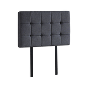 Linen Fabric Single Bed Deluxe Headboard Bedhead - Grey V63-821413