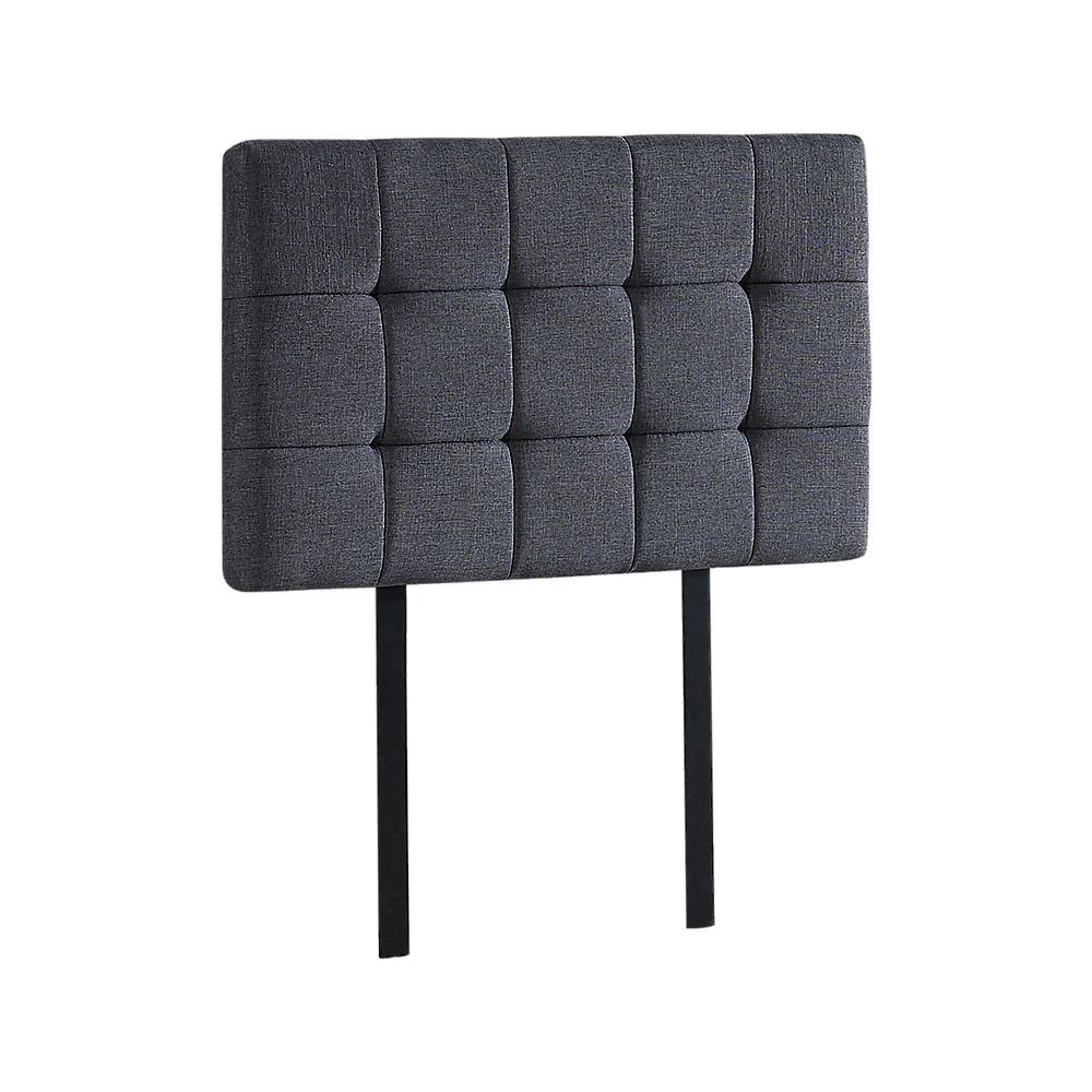 Linen Fabric Single Bed Deluxe Headboard Bedhead - Grey V63-821413