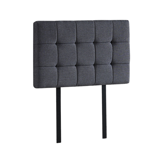 Linen Fabric Single Bed Deluxe Headboard Bedhead - Grey V63-821413