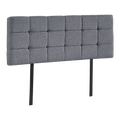 Linen Fabric Double Bed Deluxe Headboard Bedhead - Grey V63-821423