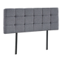 Linen Fabric Double Bed Deluxe Headboard Bedhead - Grey V63-821423