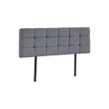 Linen Fabric Queen Bed Deluxe Headboard Bedhead - Grey V63-821433
