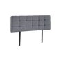 Linen Fabric Queen Bed Deluxe Headboard Bedhead - Grey V63-821433