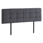 Linen Fabric King Bed Deluxe Headboard Bedhead - Grey V63-821443