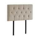 Linen Fabric Single Bed Deluxe Headboard Bedhead - Beige V63-821453