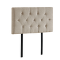 Linen Fabric Single Bed Deluxe Headboard Bedhead - Beige V63-821453