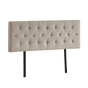 Linen Fabric Double Bed Deluxe Headboard Bedhead - Beige V63-821463